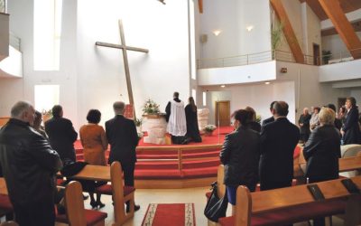 Biskup Eľko navštívil zbor v Michalovciach  za účelom platenia do cirkevnej kasy
