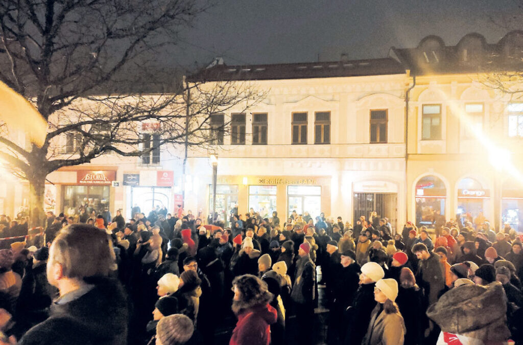 Na protestoch zneli aj hlasy evanjelikov